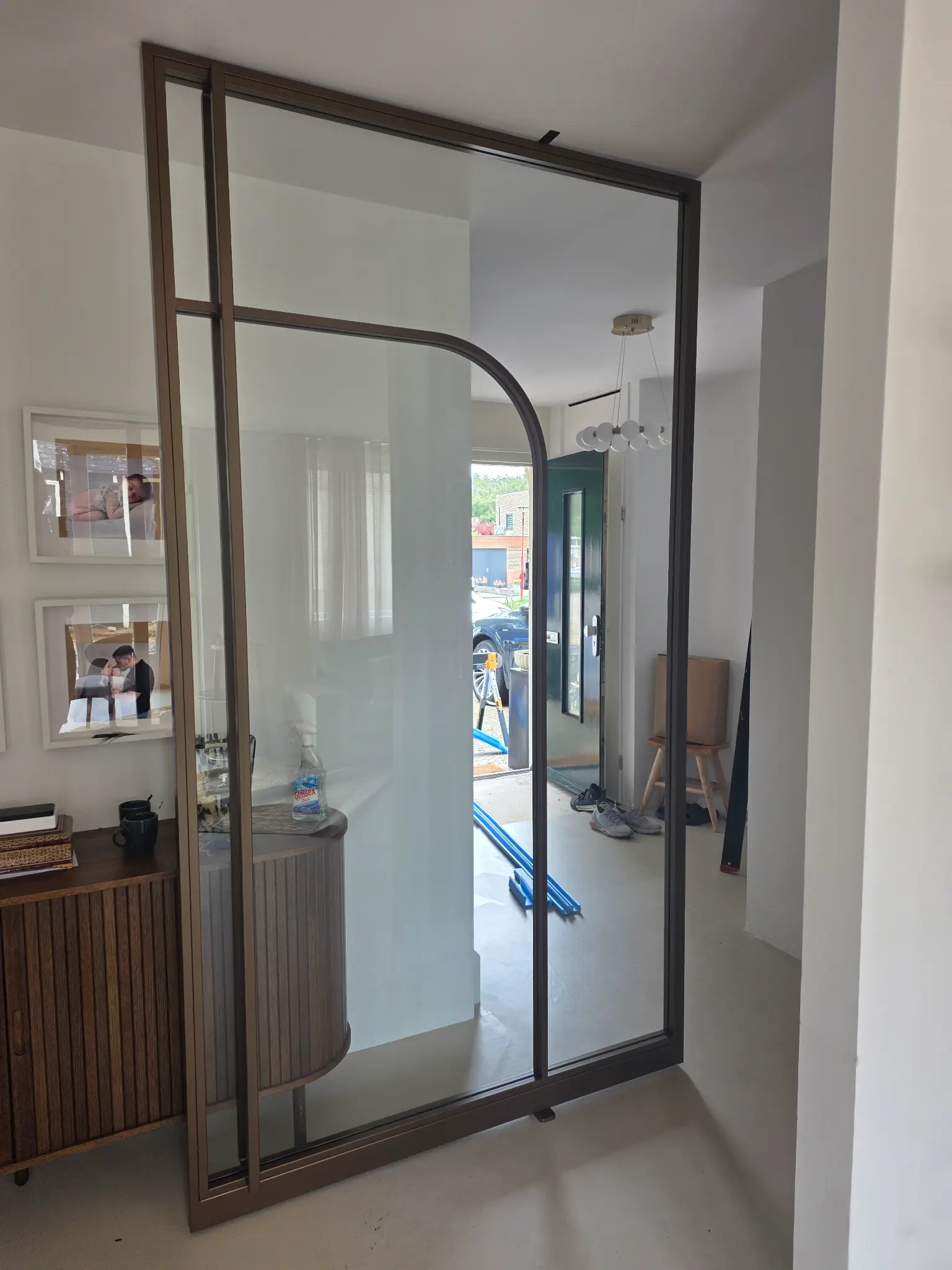 Stalen taatsdeur in Noble Bronze met helder glas – Oud-Beijerland — projectfoto 4